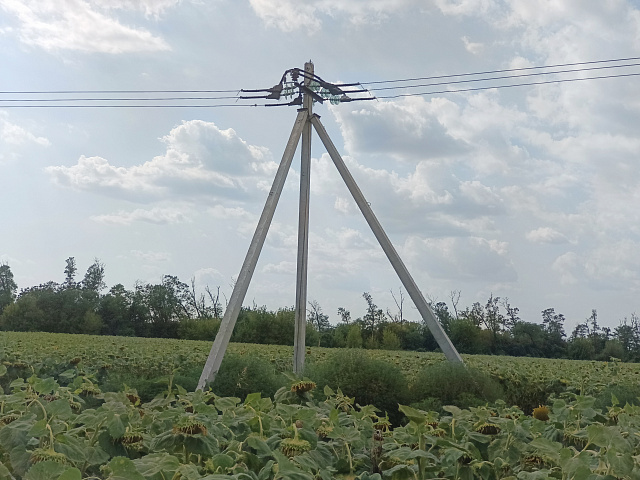 Угловая анкерная опора УАтБ10-22 (проект Л56-97)