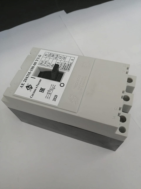 Выключатель автоматический АЕ 2043М-100-00У3-Б-10А-12In