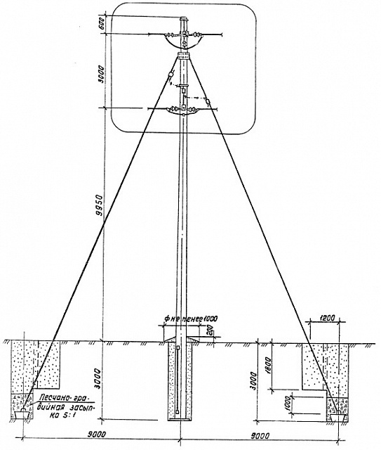 Анкерная опора ЛЭП А16.4-1 (типовой проект 3.407.1-143.4.6)