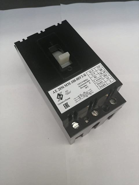 Выключатель автоматический АЕ 2056MM-100-00У3-Б-100А-12In